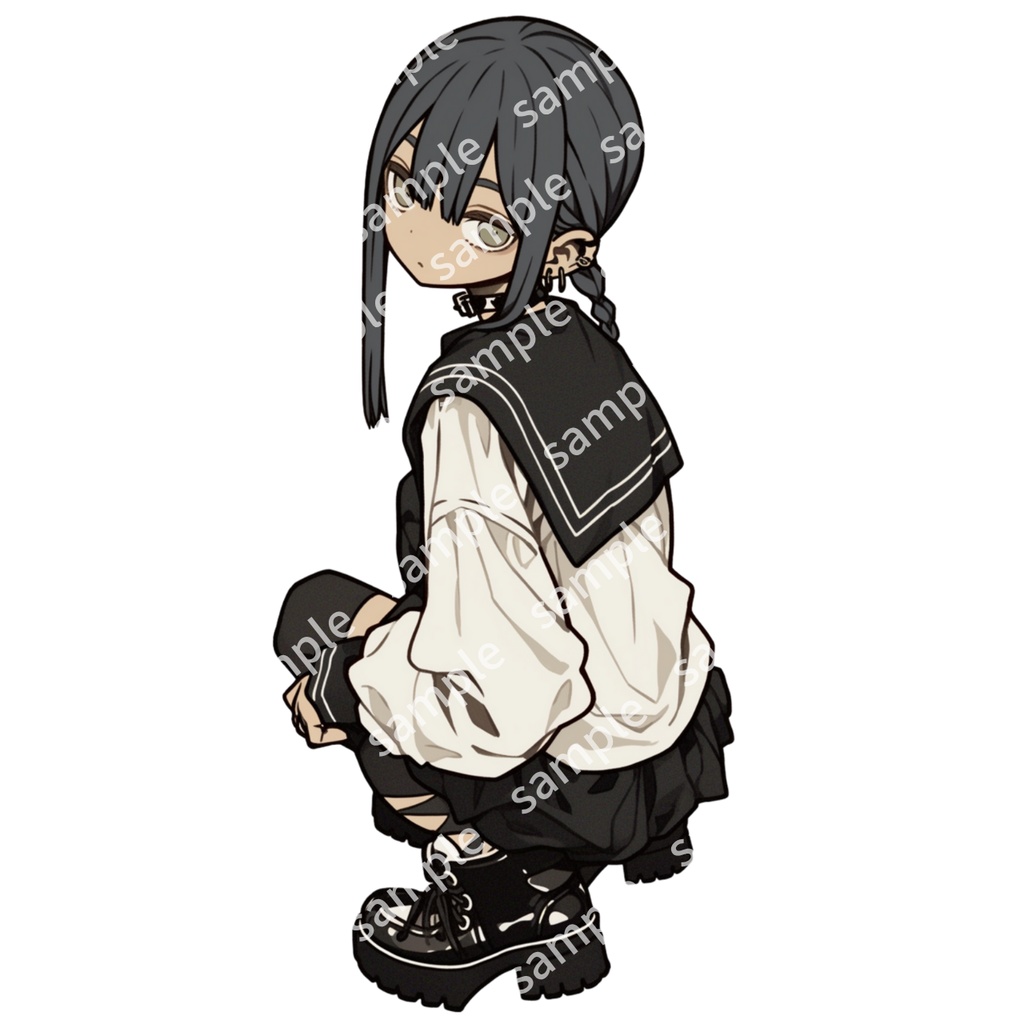 【立ち絵_059】制服 女の子 3人