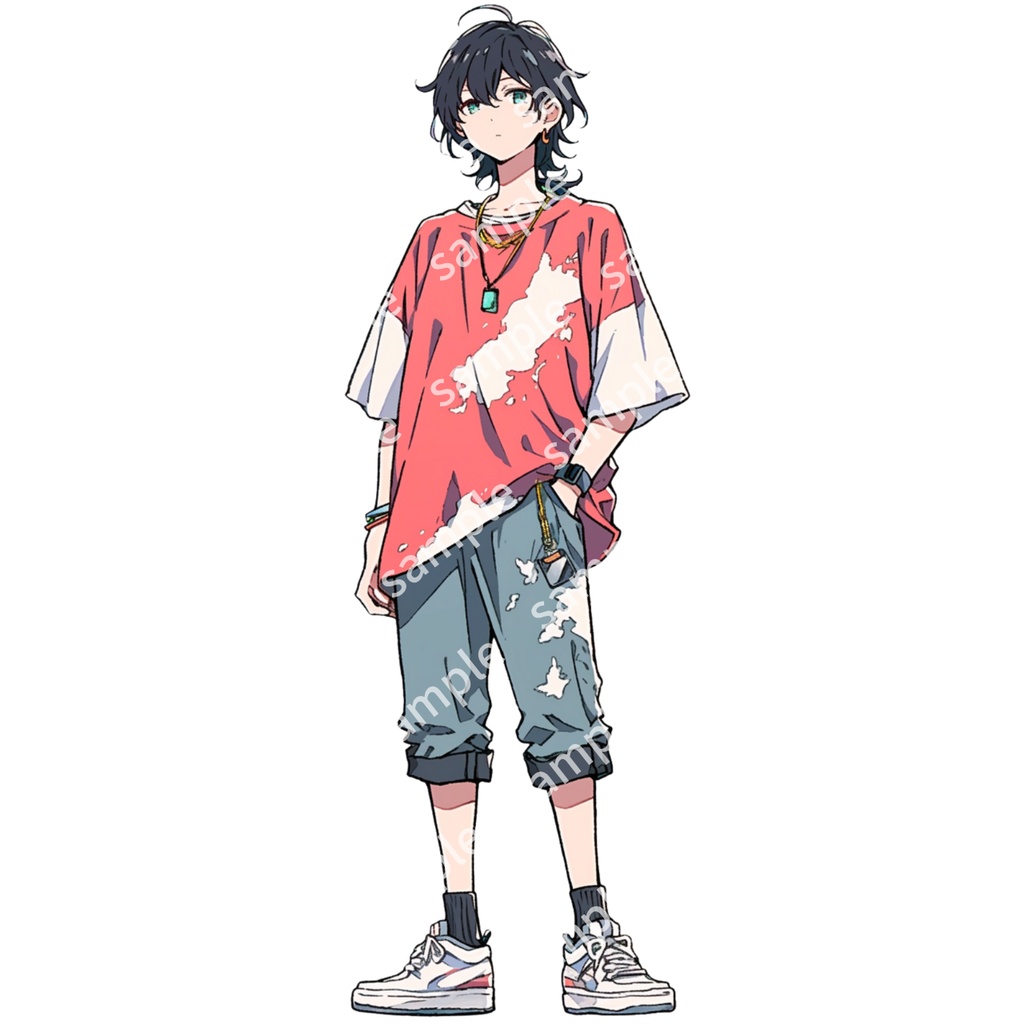 【立ち絵_060】私服 男の子 3人