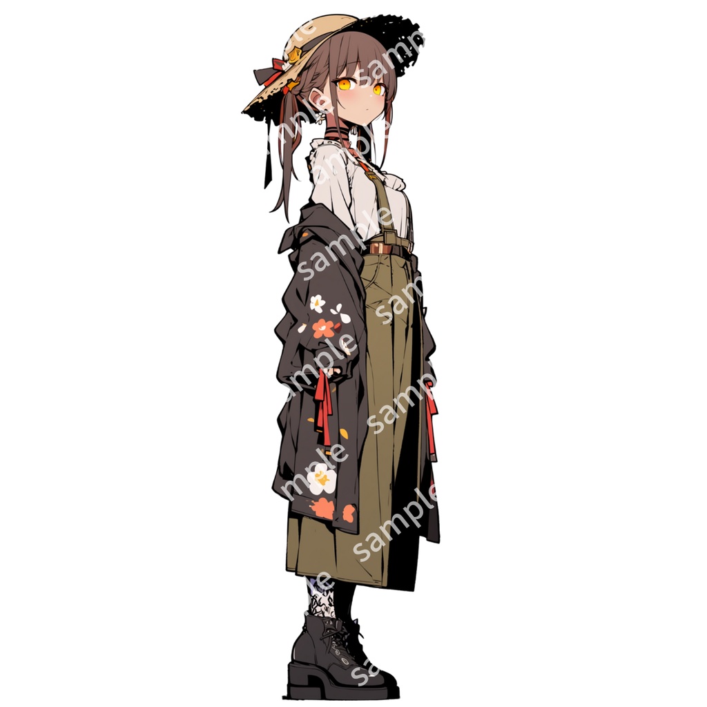 【立ち絵_094】麦わら帽子の女の子