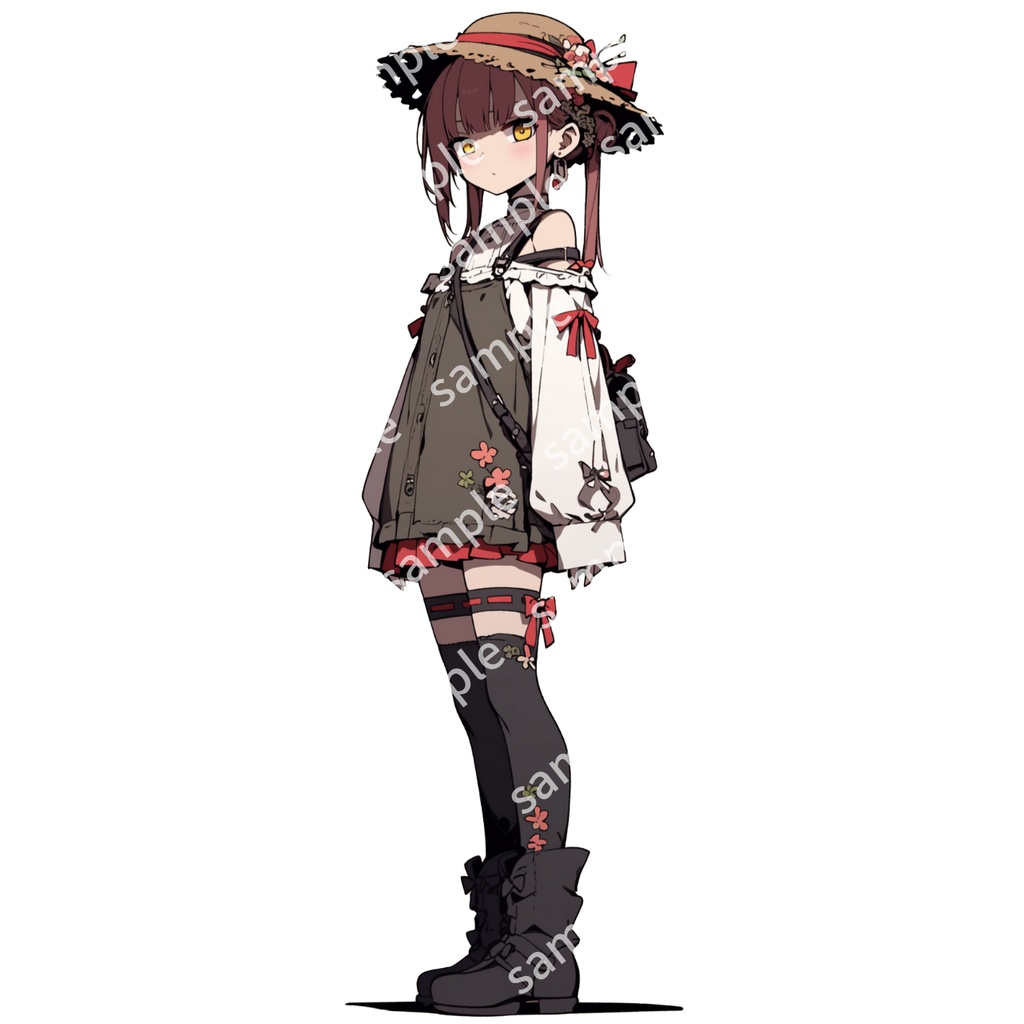 【立ち絵_094】麦わら帽子の女の子