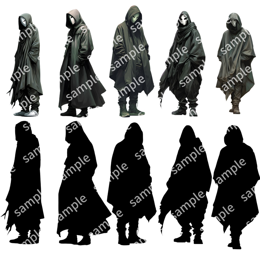 【これは使えるシリーズ】【モブ_001】TRPG 教団員 シルエットもあり