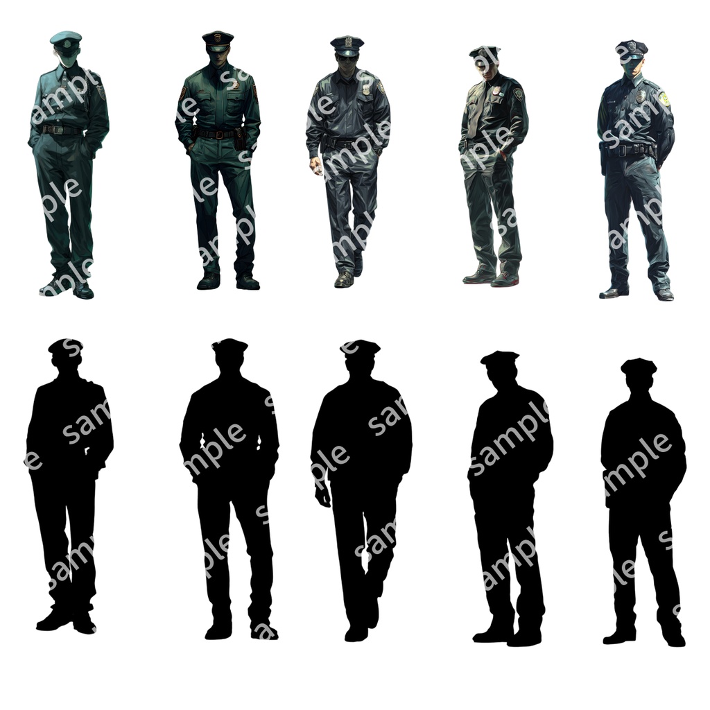 【モブ_002】TRPG 警察官 シルエットもあり【これは使えるシリーズ】