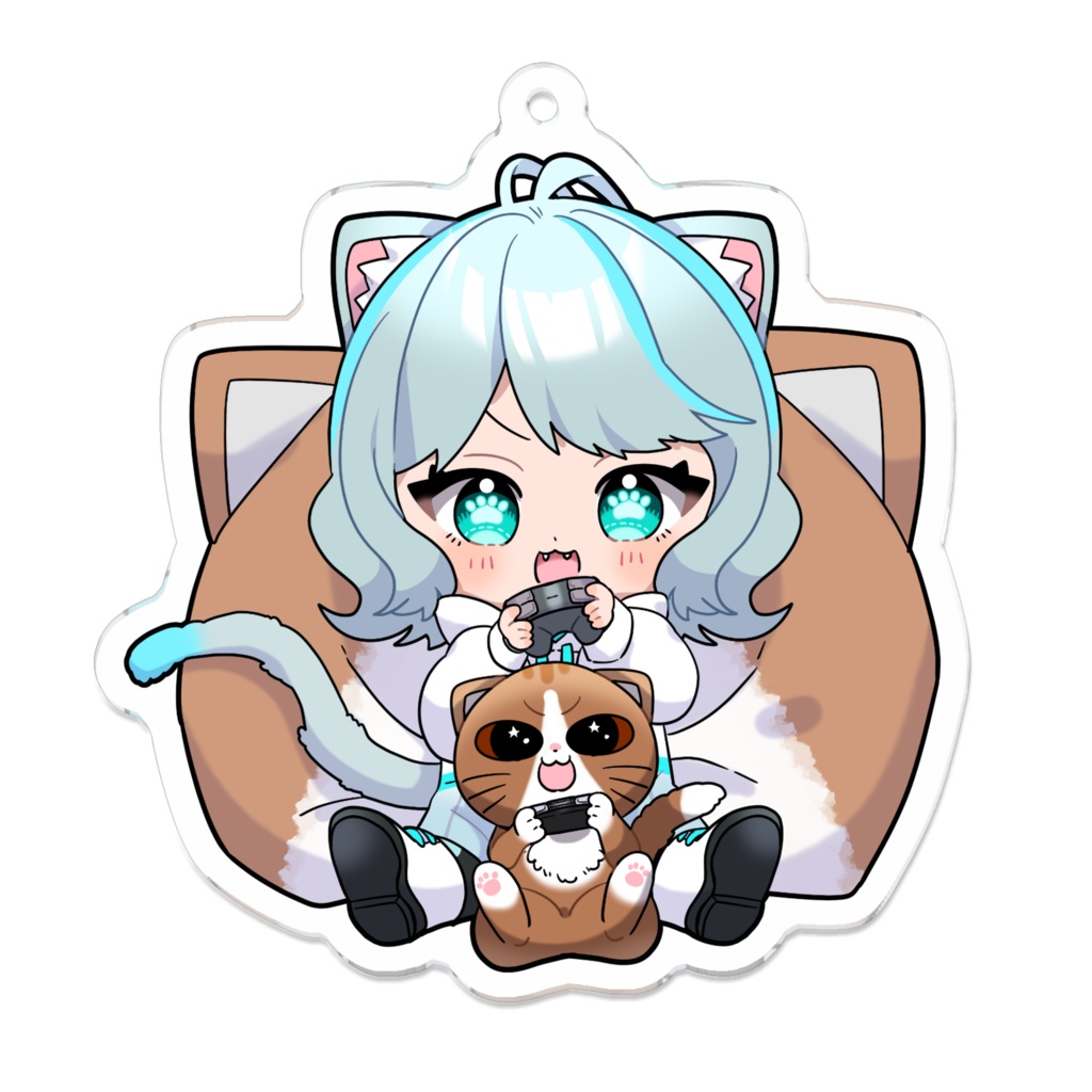 ゲーマーねこたま&めるるアクキー