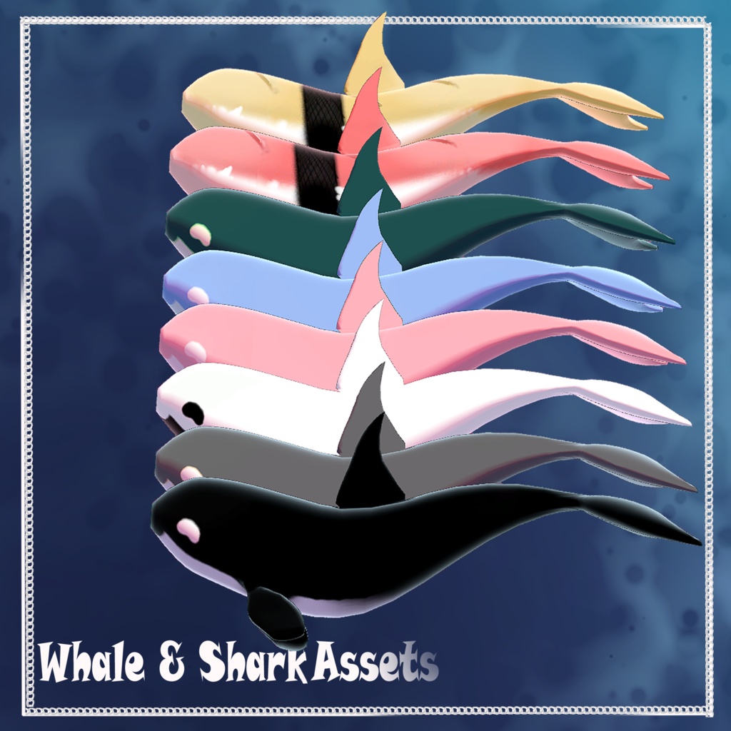 Whale and Shark Assets [[ クジラとサメ ]] |Physbone| - michuu - BOOTH