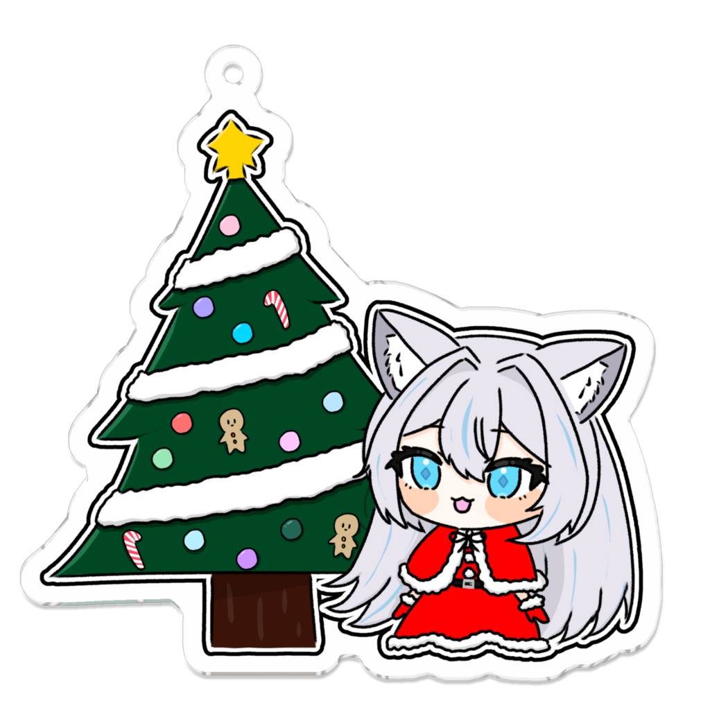 雨狼しずく アクリルキーホルダー(クリスマスver.)