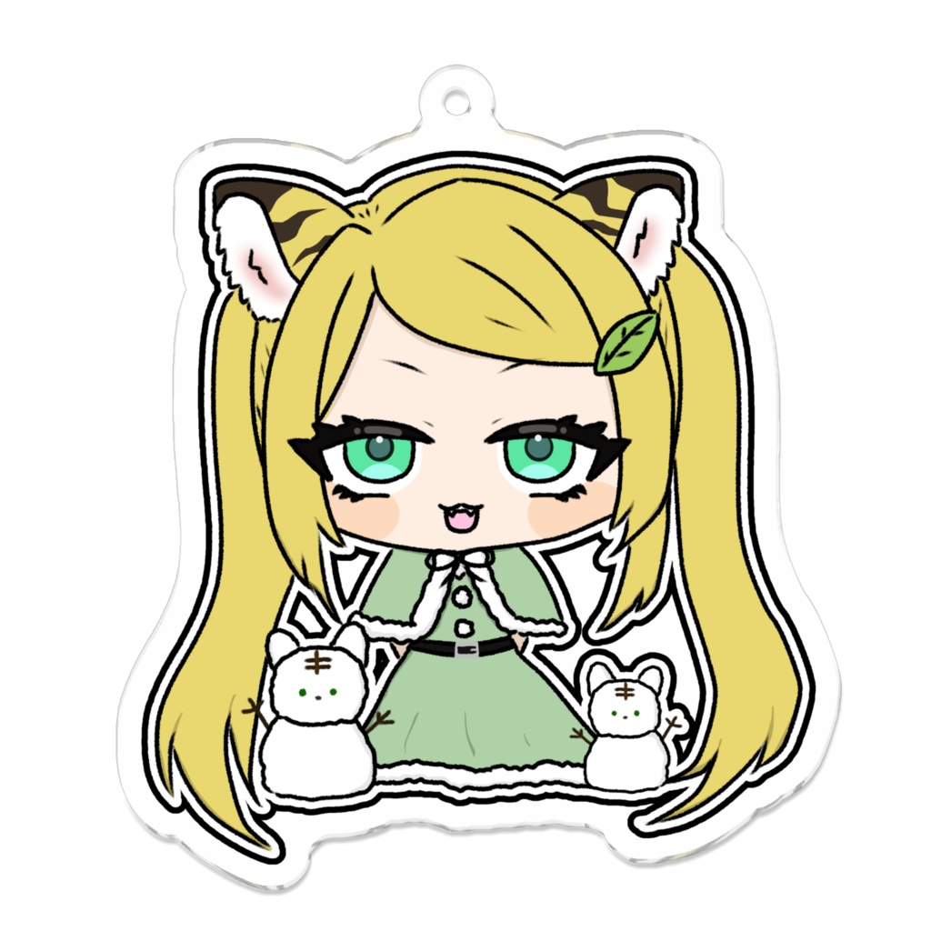 はっぱ🌱ちゃん。 アクリルキーホルダー(クリスマスver.)