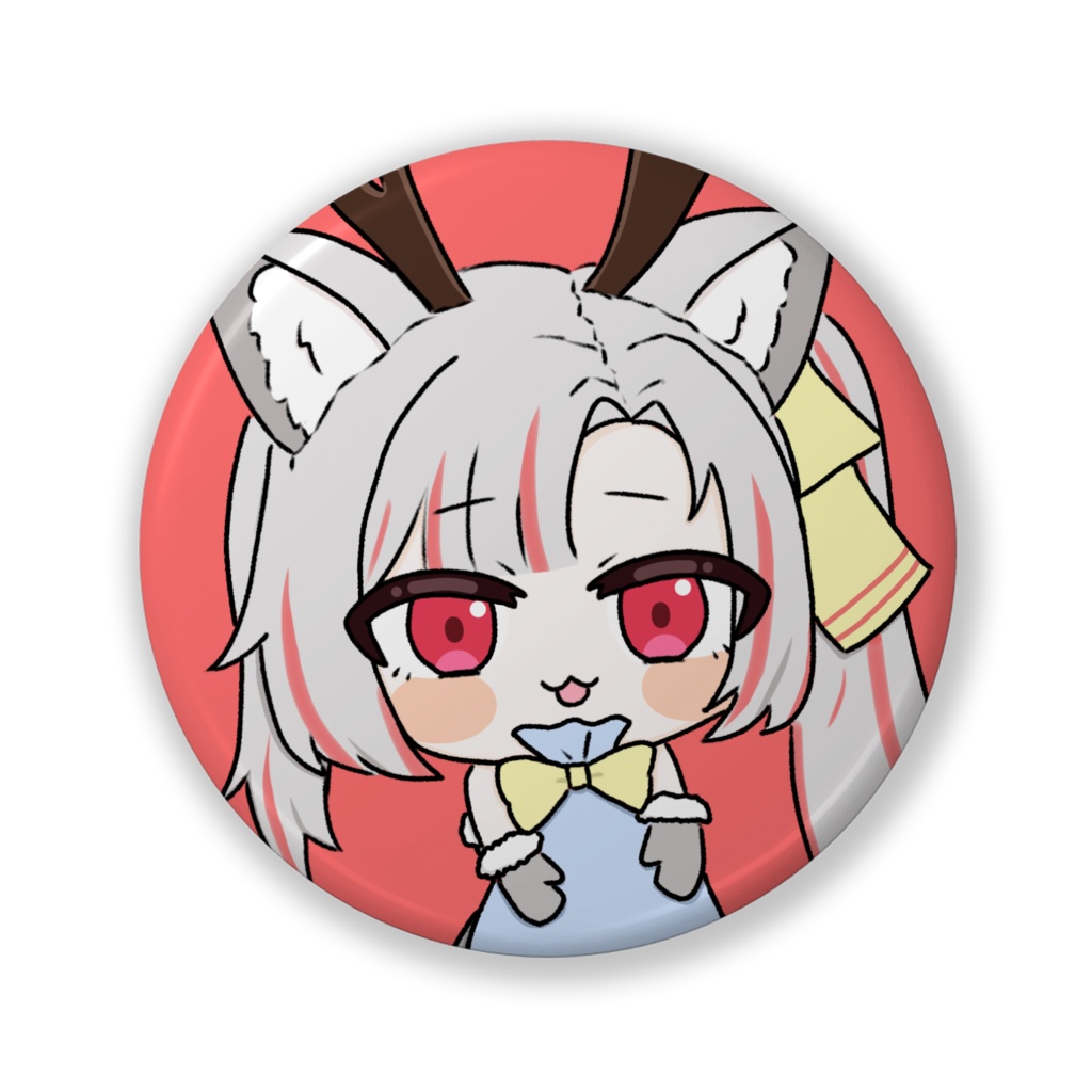 珊瑚アキリ 缶バッジ(クリスマスver.)