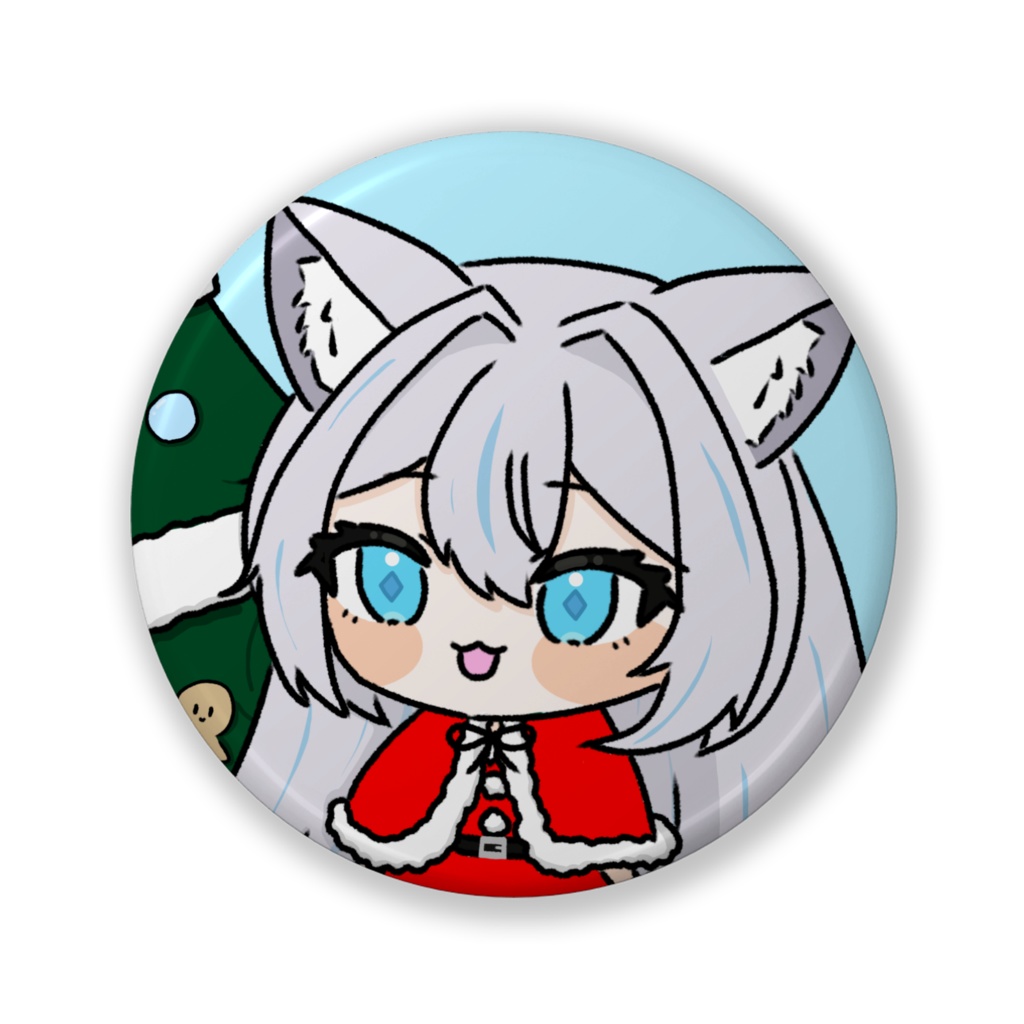 雨狼しずく 缶バッジ(クリスマスver.)