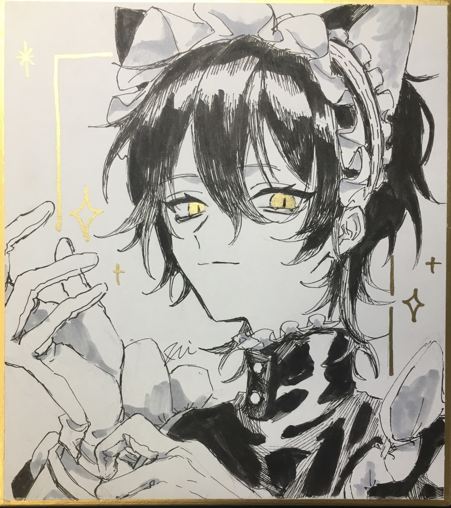 黒猫メイド・寧くんの色紙