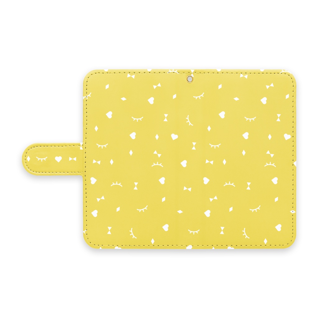 こいしちゃん手帳型Androidケース#04<flake>yellow