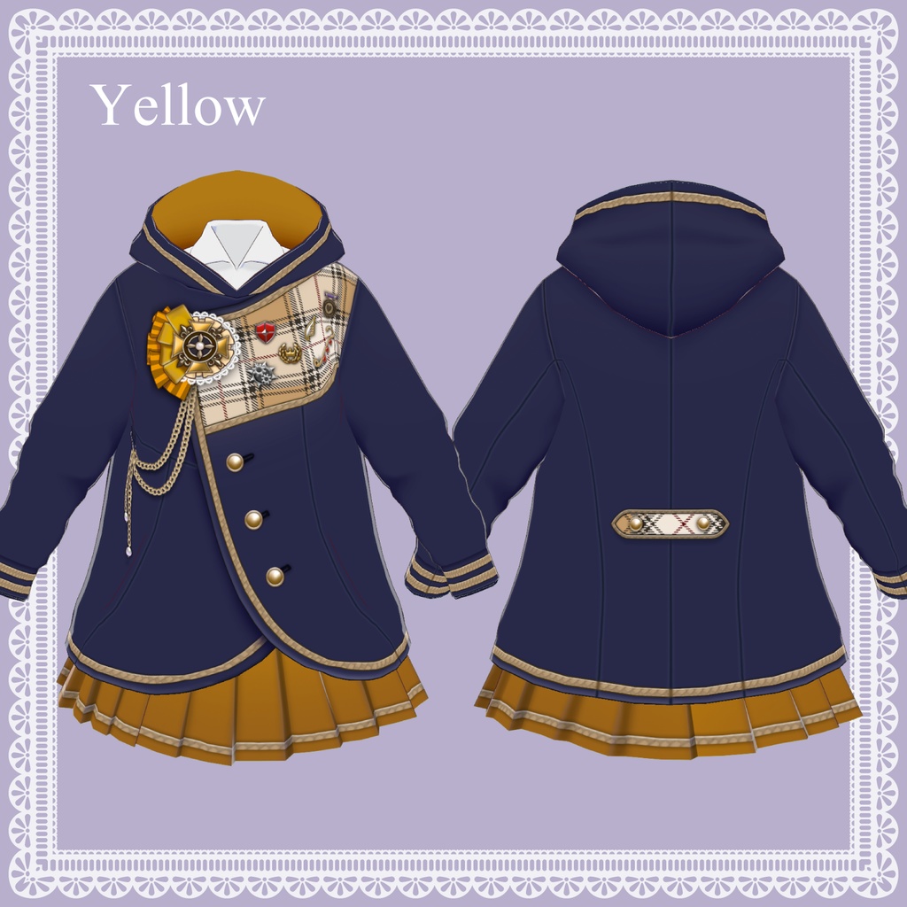 学園風パーカーコーデセット