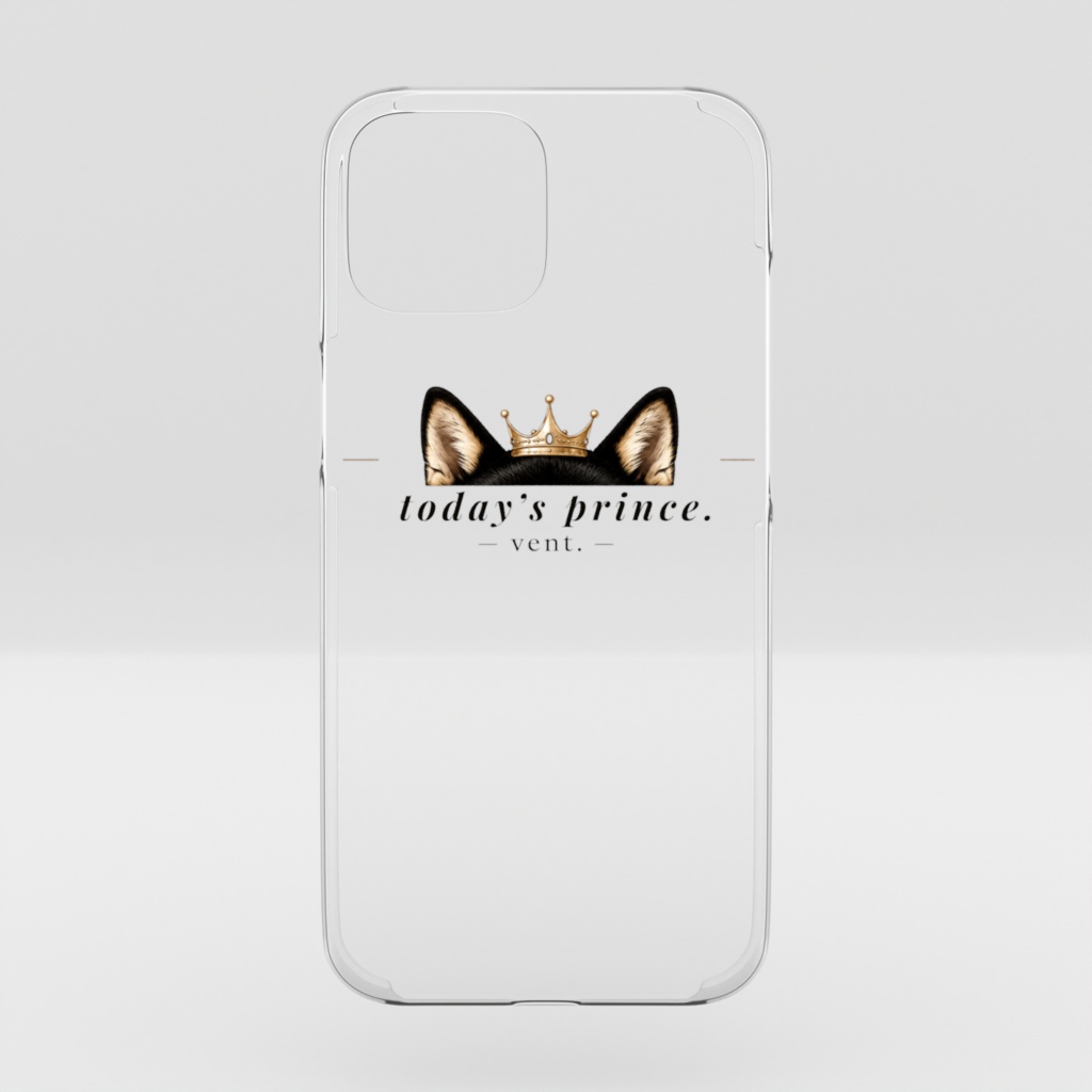 today’s prince. clear iPhone case / white