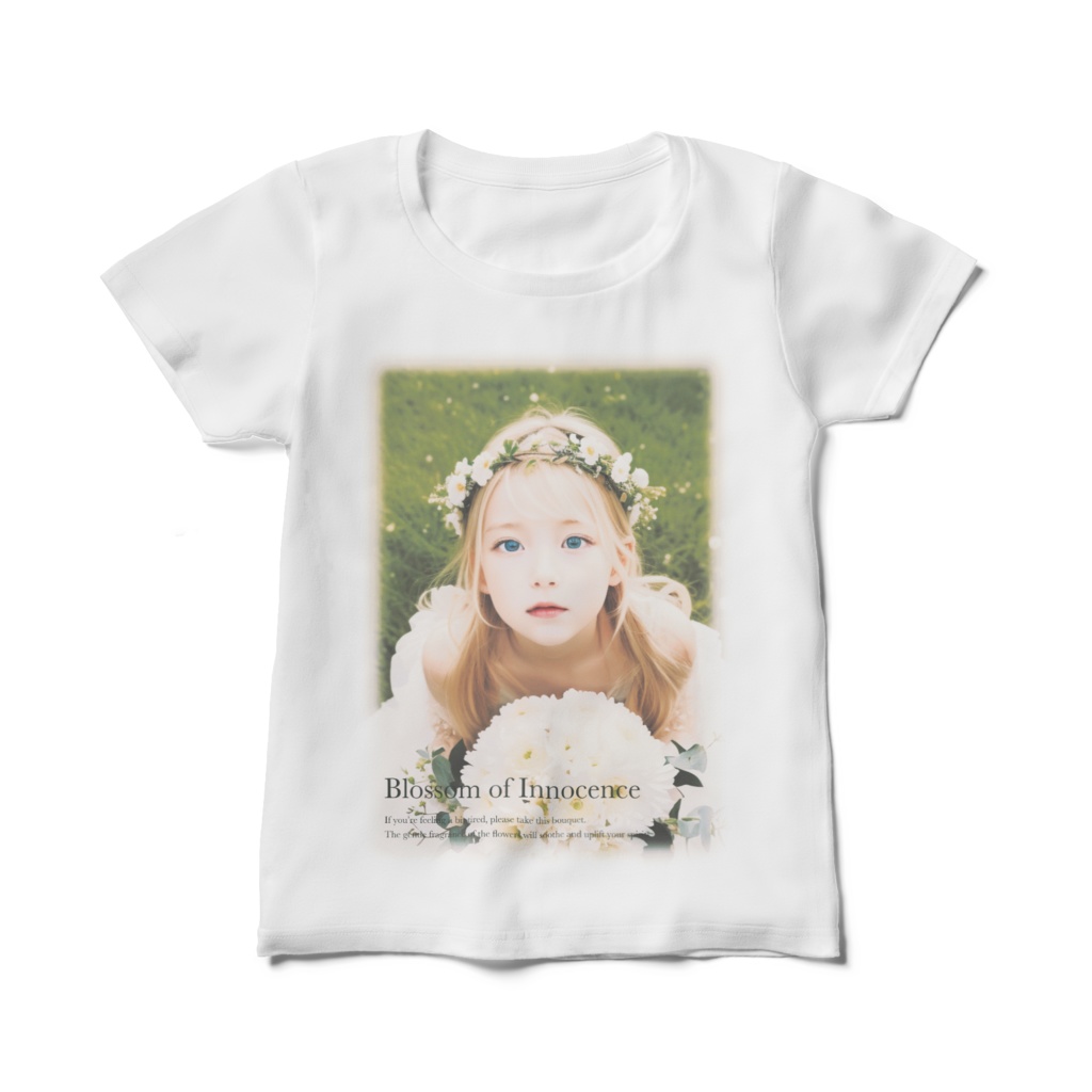 レディースTシャツ - M - 白　Blossom of Innocence