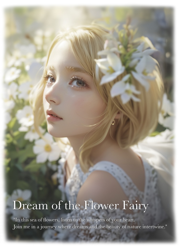 レディースTシャツ 白 Dream of the Flower Fairy