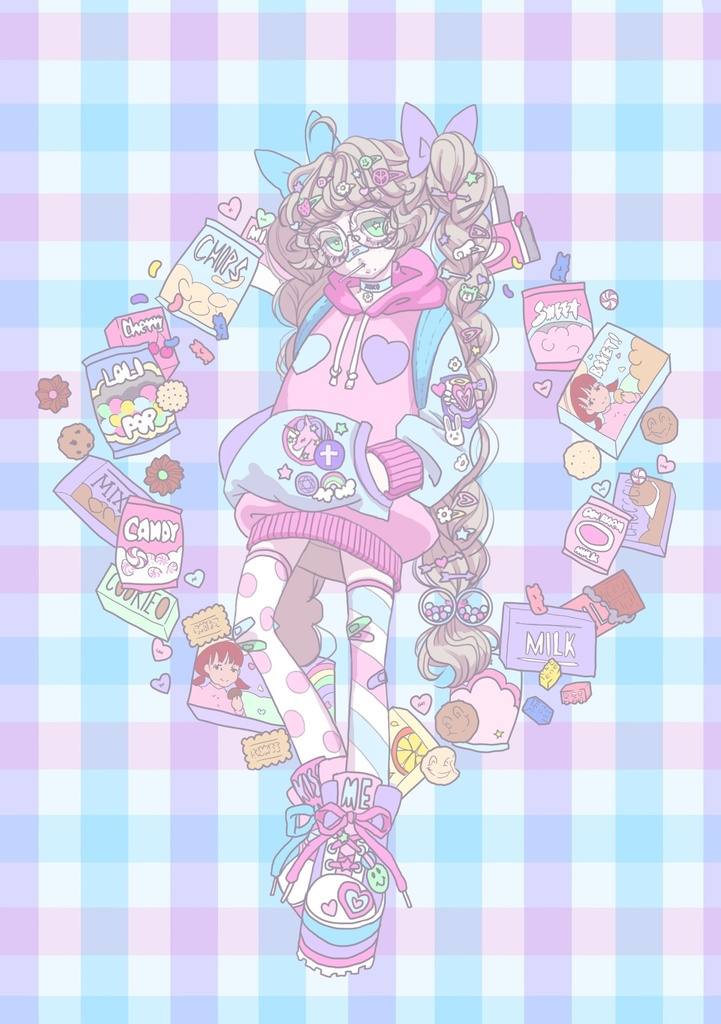 ポストカード　pop snack girl
