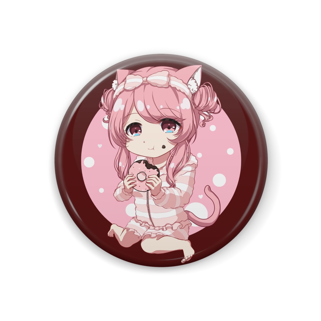 曉苺花🍓 缶バッジ 44㎜ もぐもぐver(デビュー記念・ミニキャラ/SD)