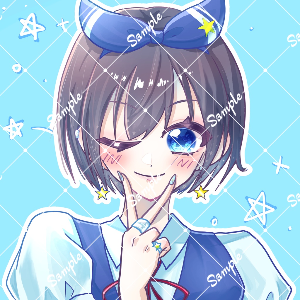 アイコン イラスト 青 