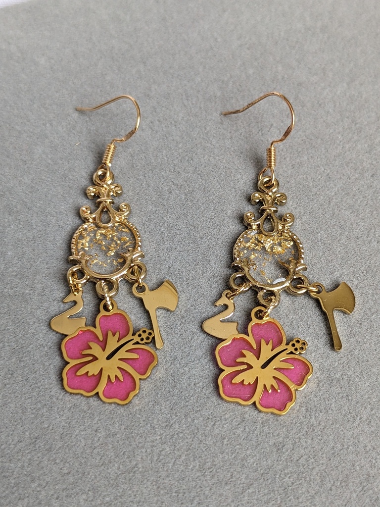 【洋ゲ】🌺🦢概念ピアス【再販】