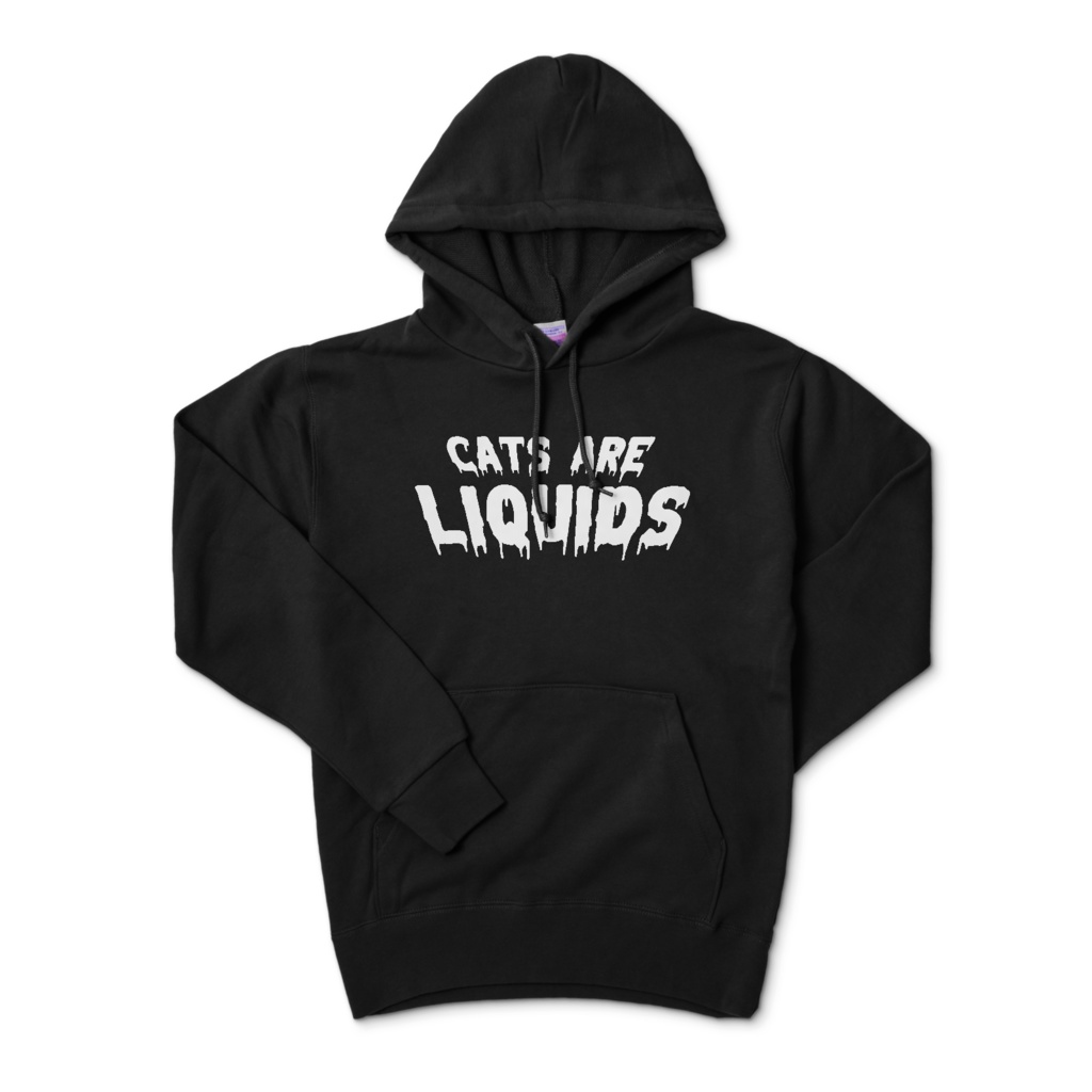 【CATS ARE LIQUIDS】ロゴタイプパーカー Black