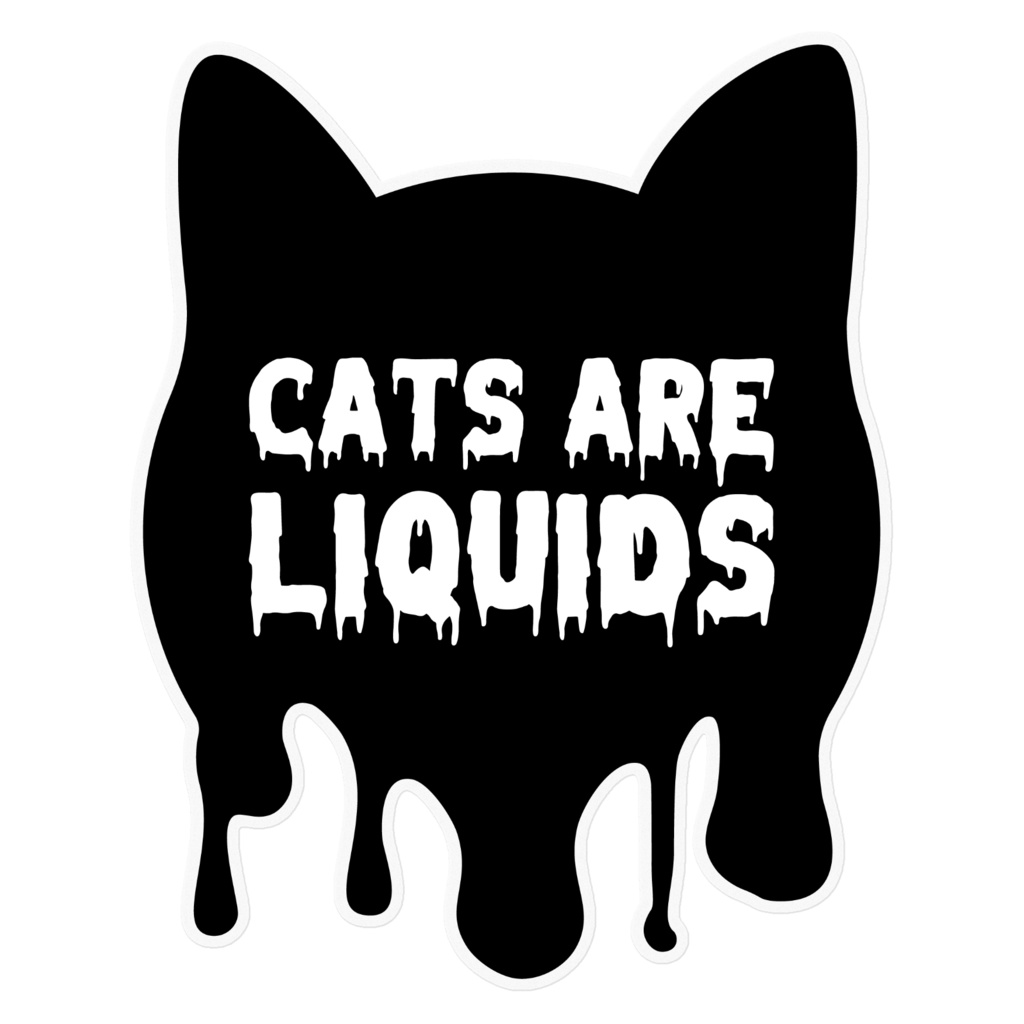 【CATS ARE LIQUIDS】ロゴステッカー Black