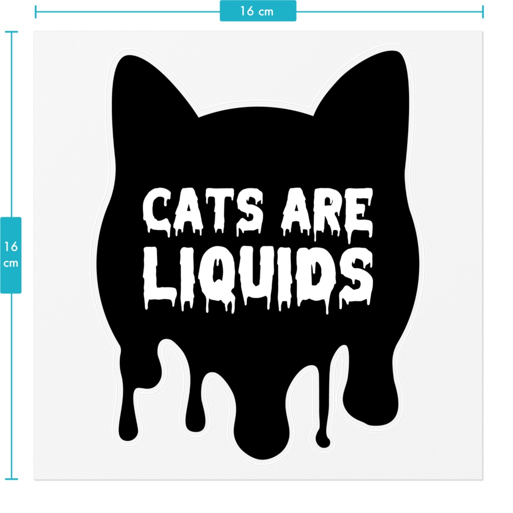 【CATS ARE LIQUIDS】ロゴステッカー Black