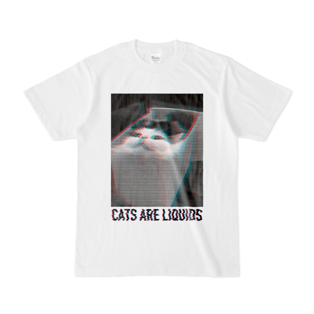 【CATS ARE LIQUIDS】グリッチTシャツ