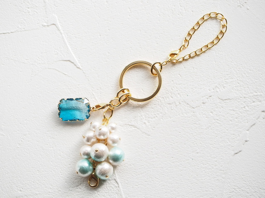 海辺のミニバッグチャーム