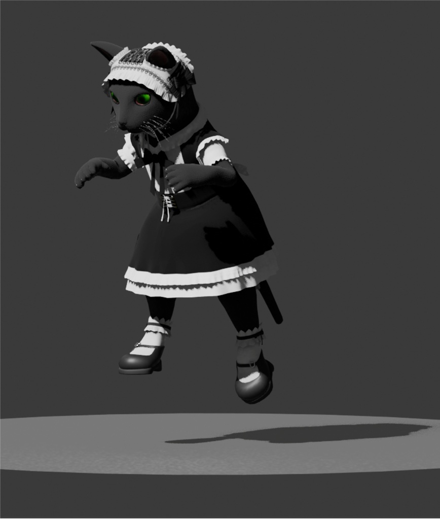 黒猫メイド モカ