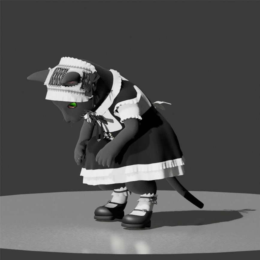 黒猫メイド モカ