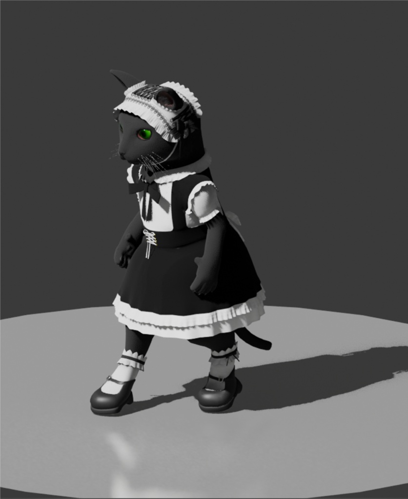 黒猫メイド モカ