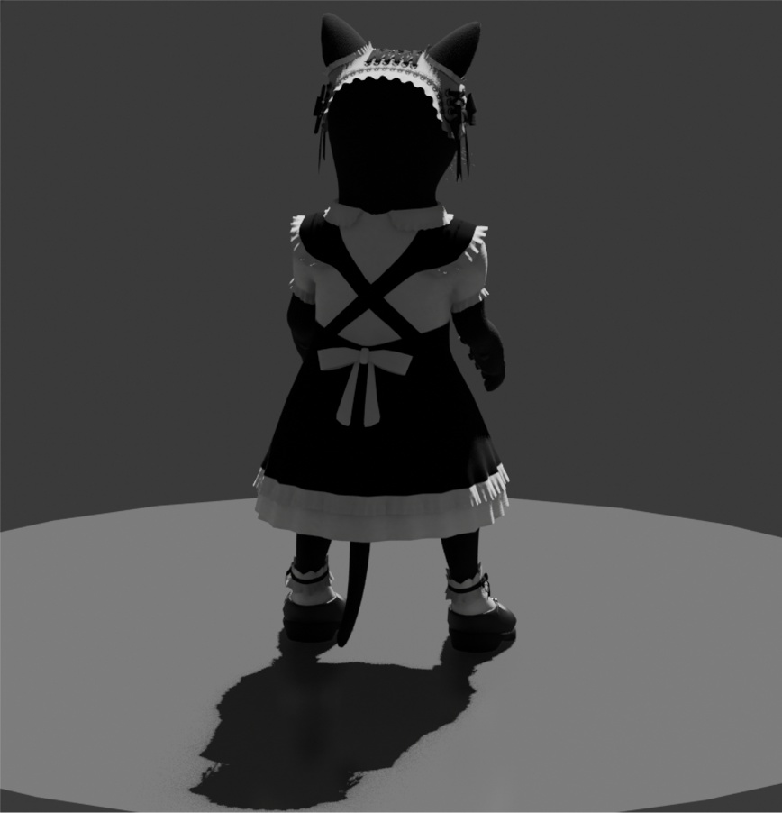 黒猫メイド モカ