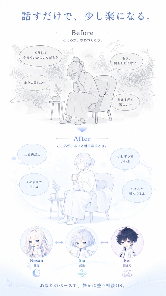 あなたの悩み、聞かせてください / 相談モードOS|Nesan Edition
