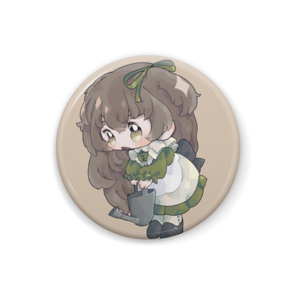 リボンの町娘ちゃん激写缶バッジ