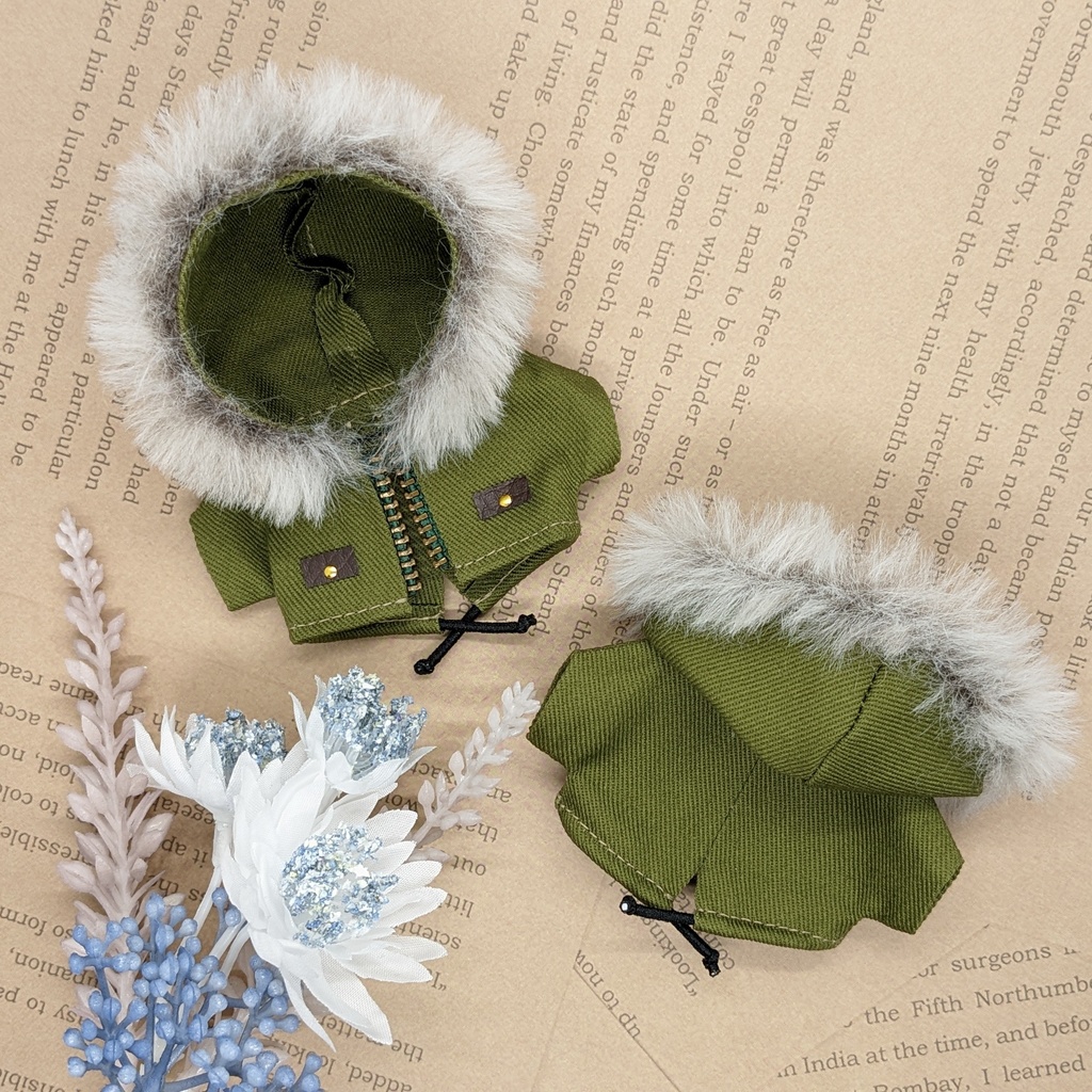 ぬい用モッズコート(モスグリーン)