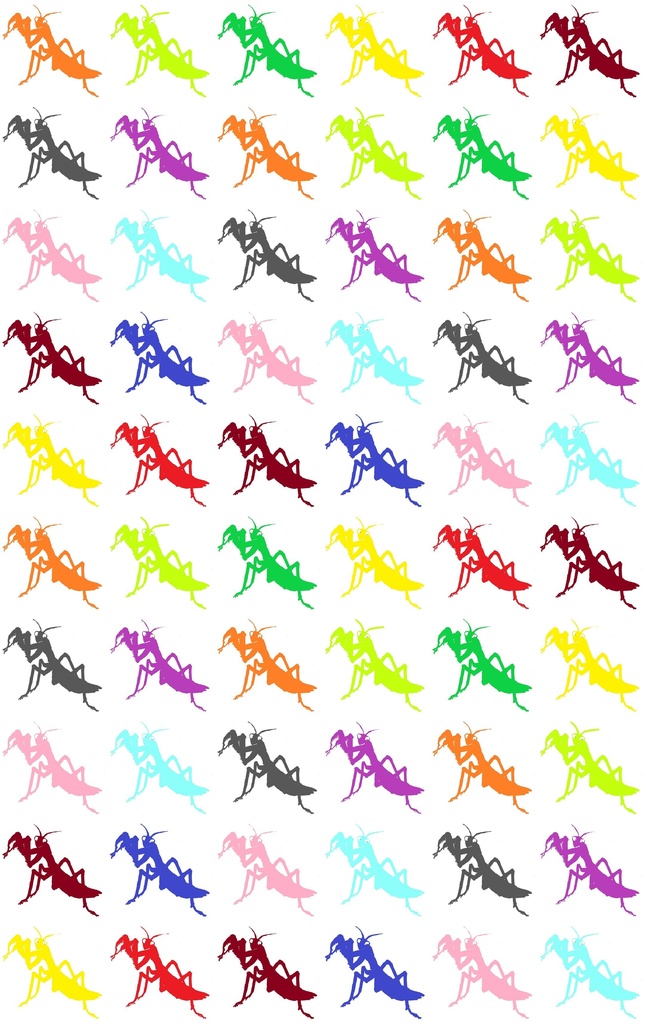 昆虫綱蟷螂目カマキリ ロゴ緑