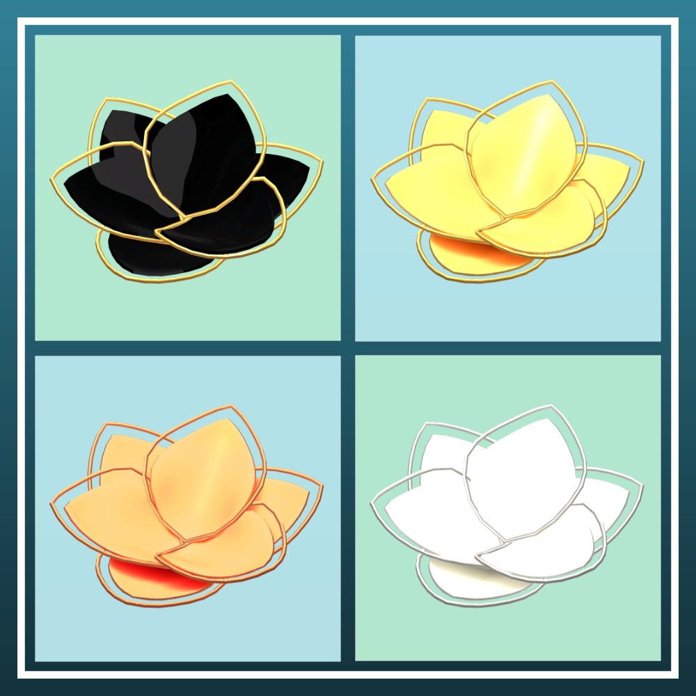 【3Dモデル】Flower Accessory / お花のアクセサリー