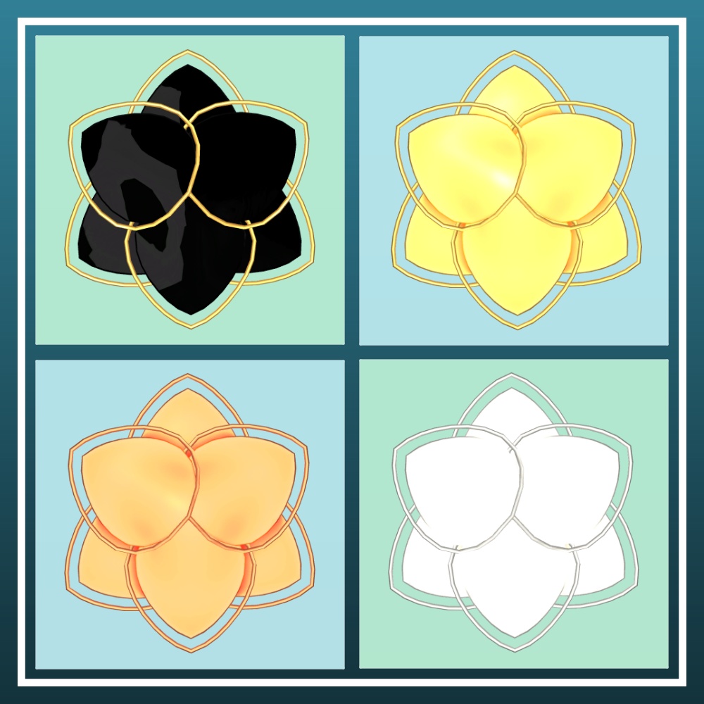 【3Dモデル】Flower Accessory / お花のアクセサリー