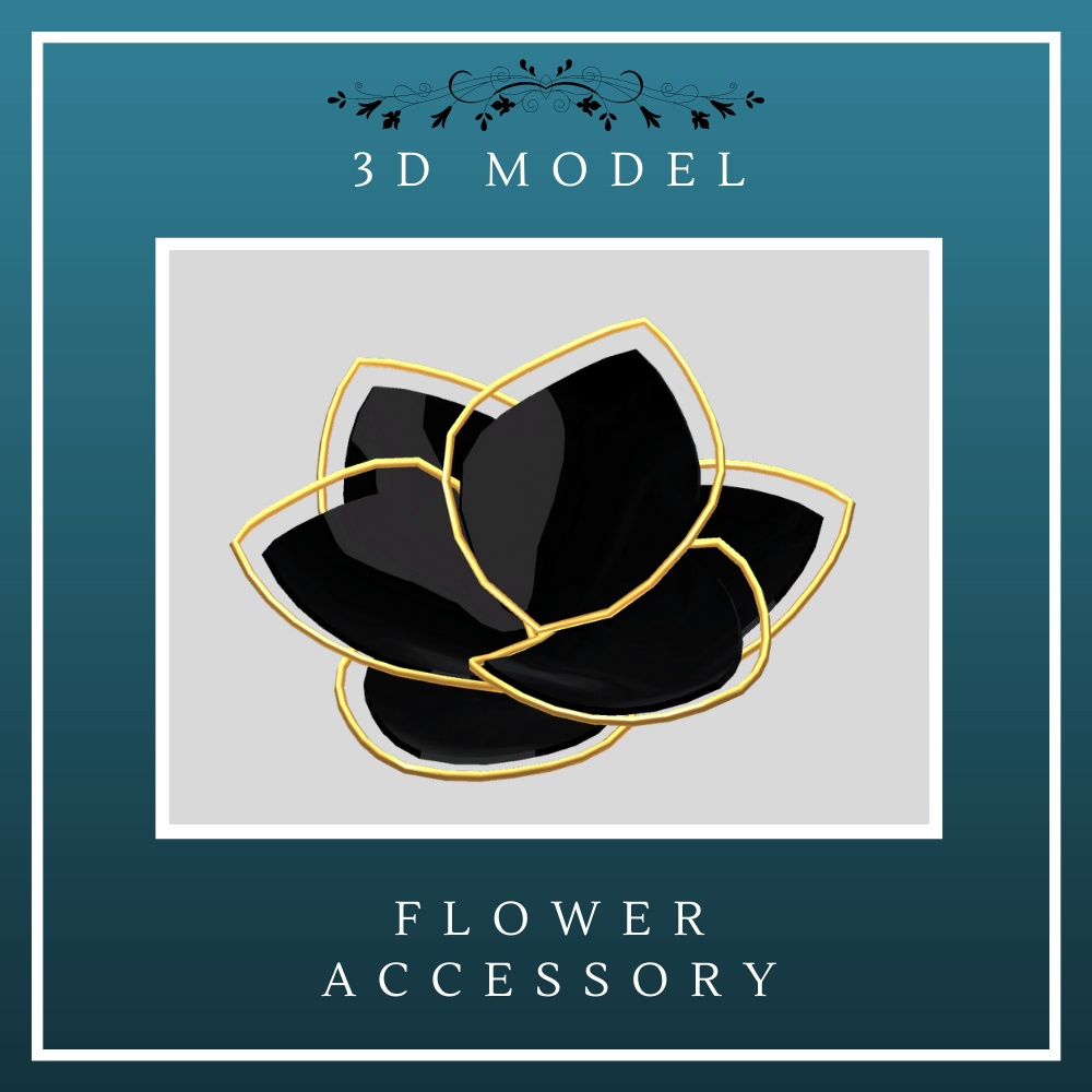 【3Dモデル】Flower Accessory / お花のアクセサリー