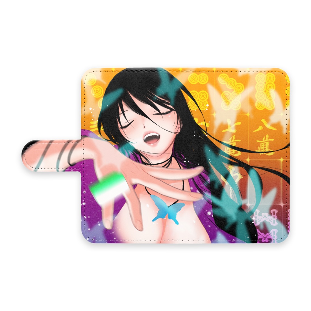 『笑うあげは』_手帳型Androidケース
