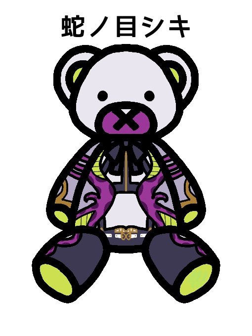 TOXICイメージテディベアアクリルキーホルダー