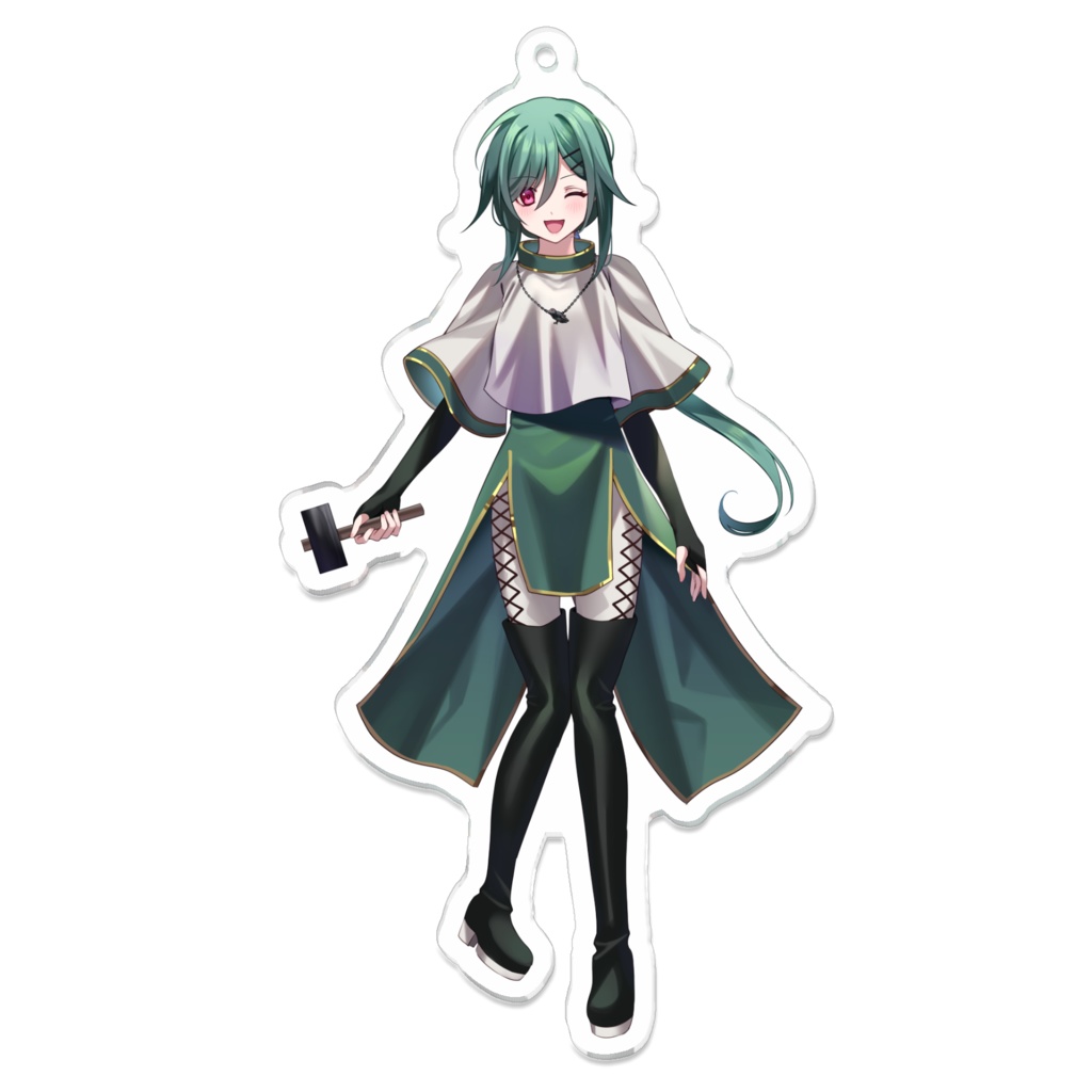 虹烏るる お出かけアクキー【飯行こうぜ!】