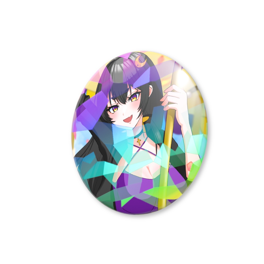 姉崎月3周年ver ホログラム缶バッジ - 32mm