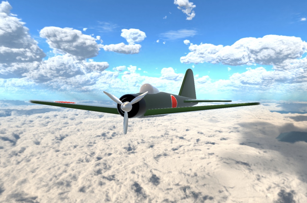 VRChat想定 プロペラ飛行機 おもちゃ