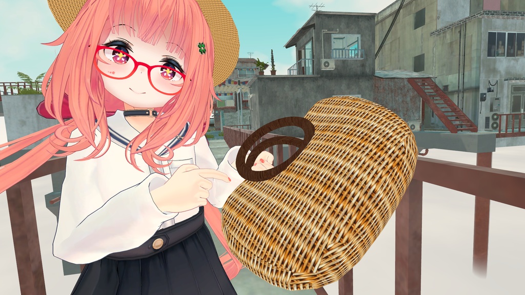 VRChat想定 カゴバッグ