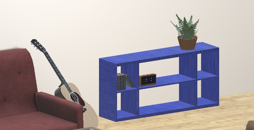VRChat想定 ウッドシェルフ