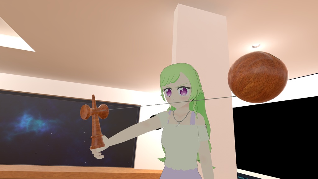 VRChat想定 スマートけん玉