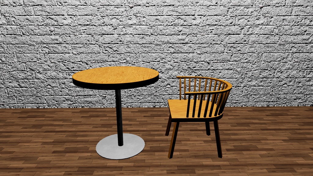 VRChat想定 CafeTable&Chair