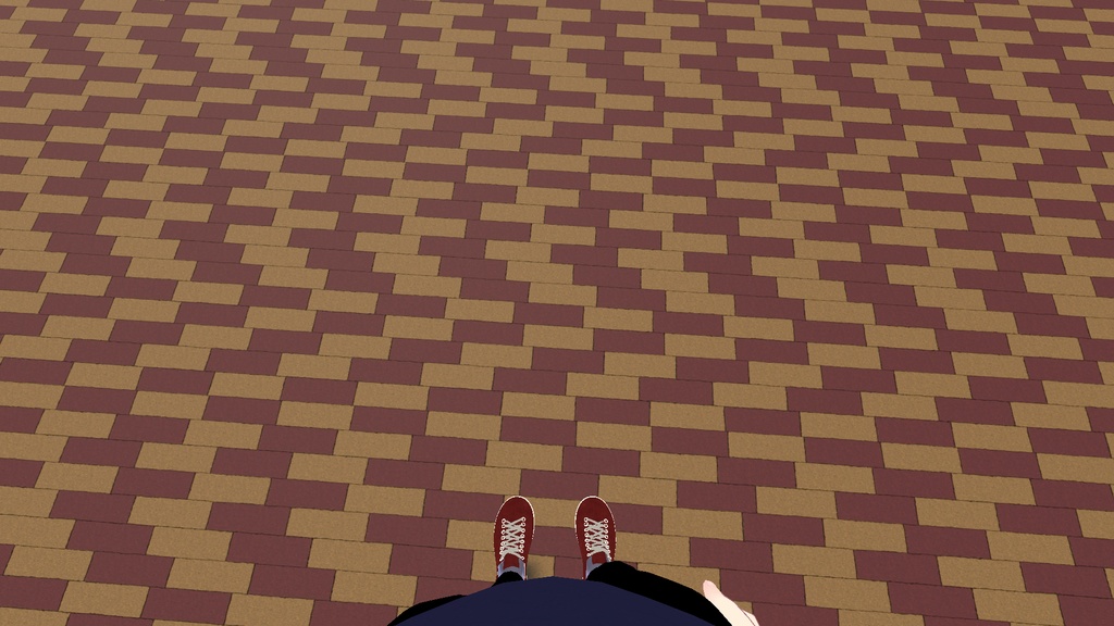 VRChat想定 レンガタイル(歩道)