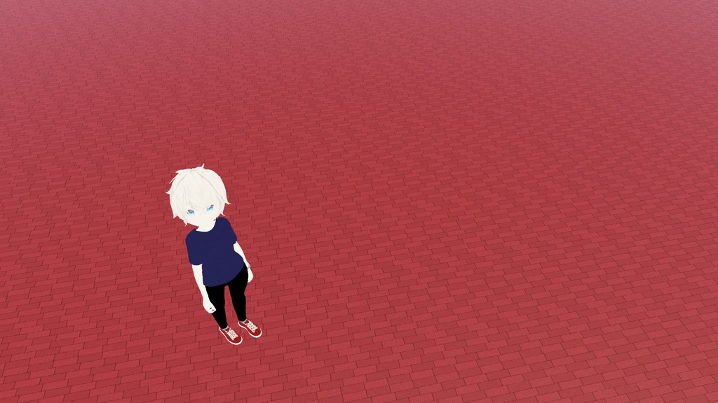 VRChat想定 レンガタイル赤(歩道)