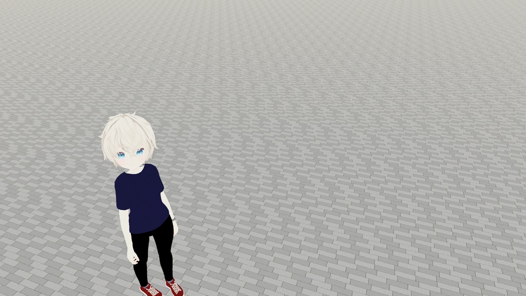 VRChat想定レンガタイルグレー(歩道)